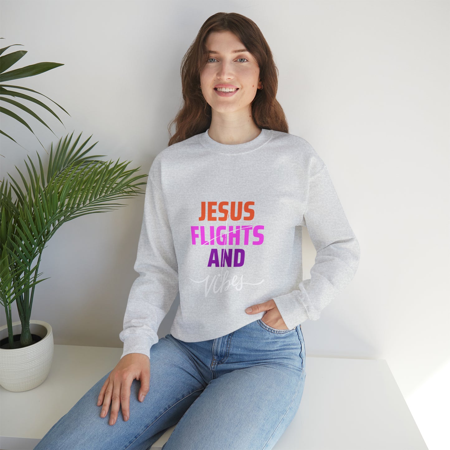 Jesus Flights and Vibes Sweatshirt (Style2)