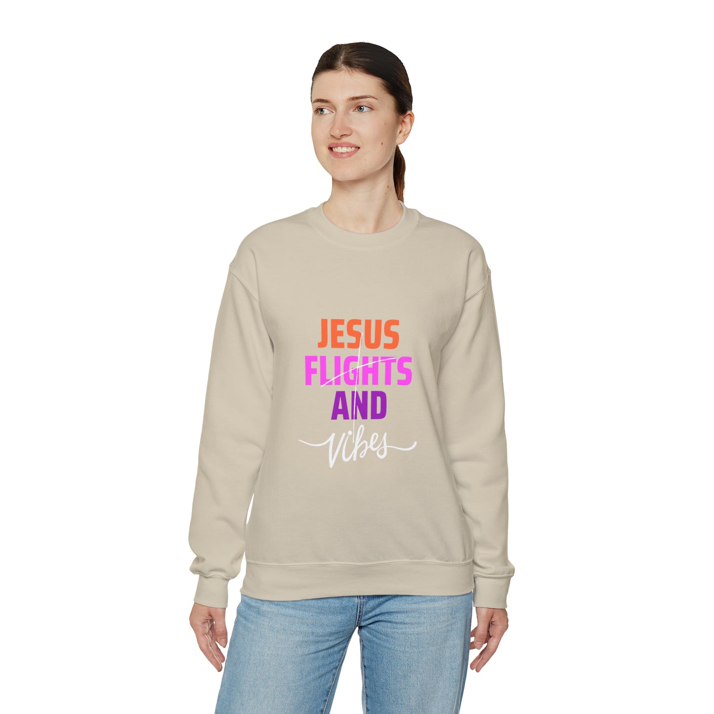 Jesus Flights and Vibes Sweatshirt (Style2)