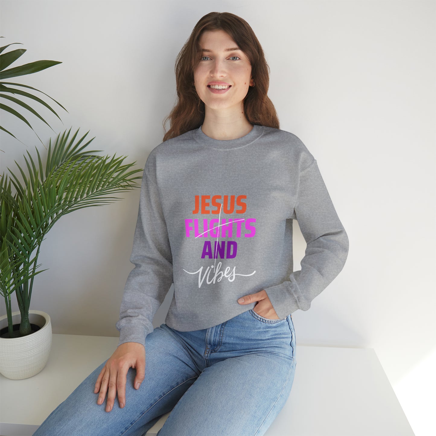 Jesus Flights and Vibes Sweatshirt (Style2)