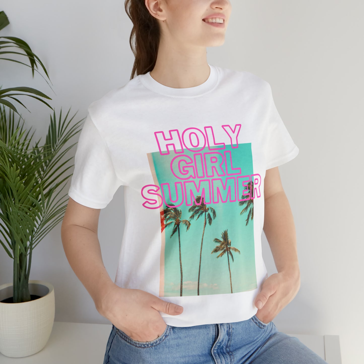 Holy Girl Summer Tee (Palm Trees)