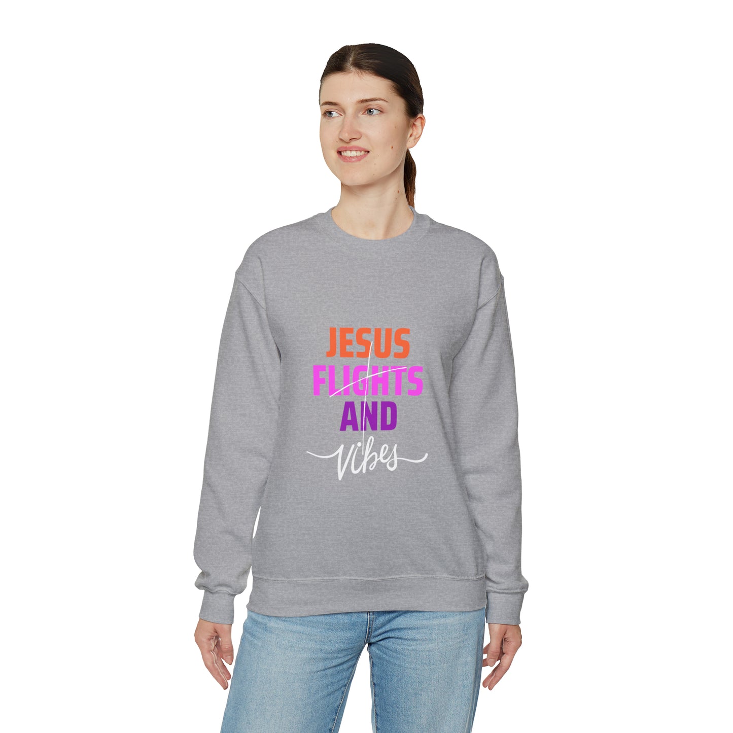 Jesus Flights and Vibes Sweatshirt (Style2)