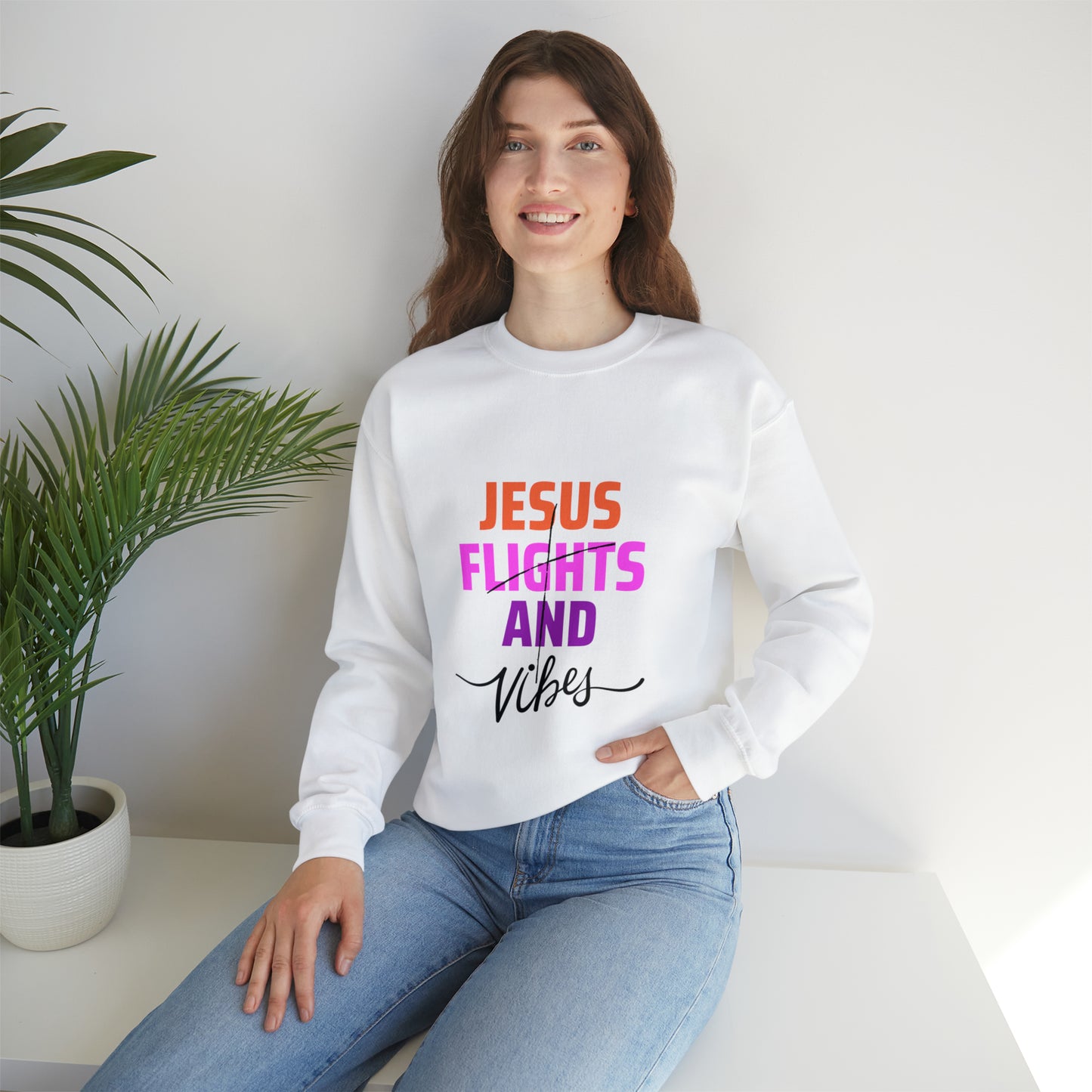 Jesus Flights and Vibes Sweatshirt (Stlye1)