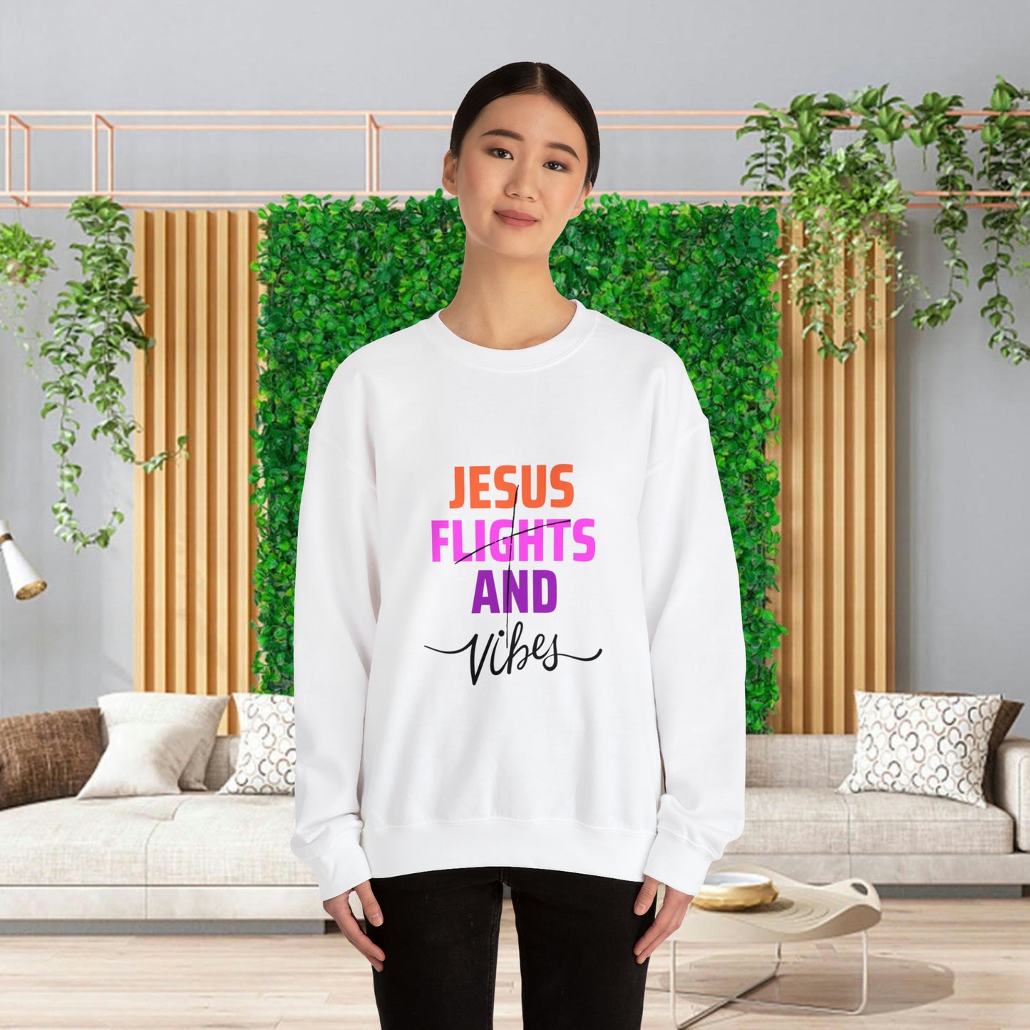 Jesus Flights and Vibes Sweatshirt (Stlye1)