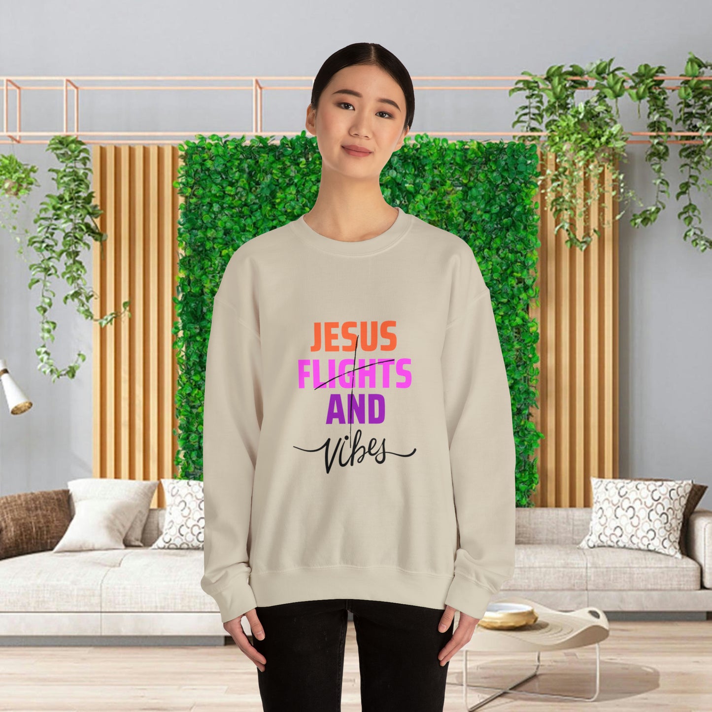 Jesus Flights and Vibes Sweatshirt (Stlye1)