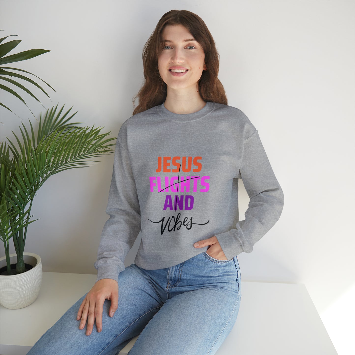 Jesus Flights and Vibes Sweatshirt (Stlye1)