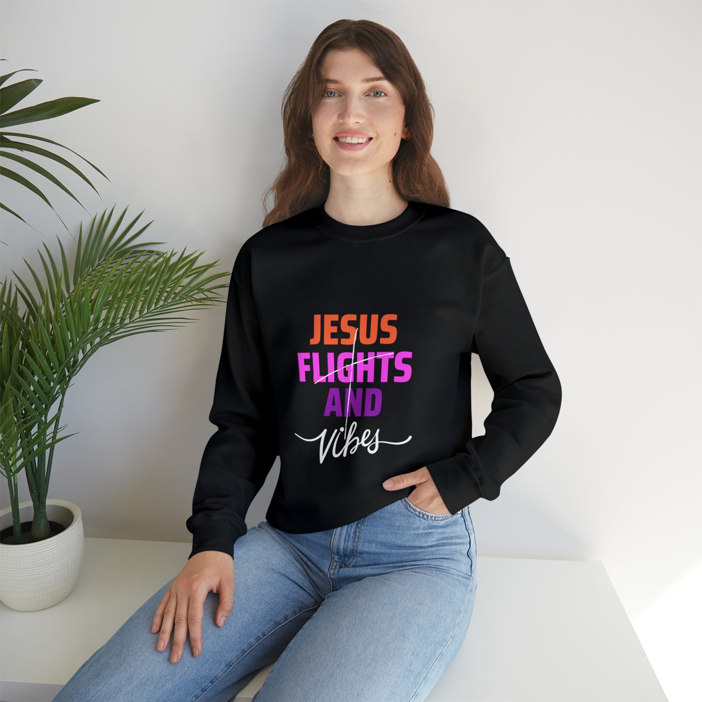 Jesus Flights and Vibes Sweatshirt (Style2)