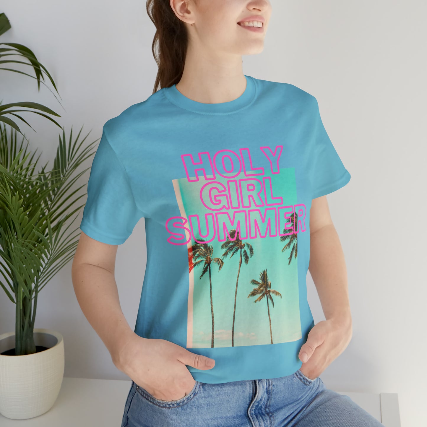 Holy Girl Summer Tee (Palm Trees)