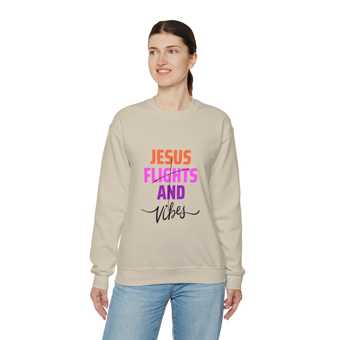 Jesus Flights and Vibes Sweatshirt (Stlye1)